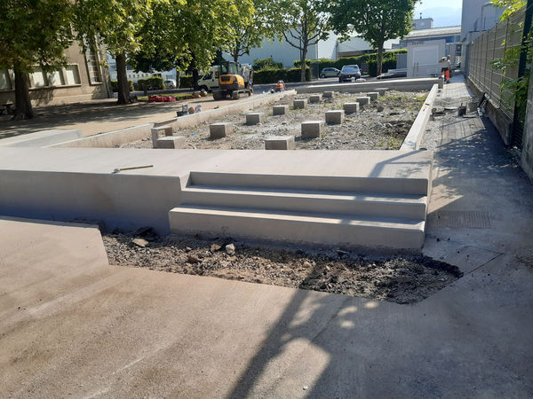 Transfert de modulaire en cours &eacute;cole Chatelet &agrave; Grenoble